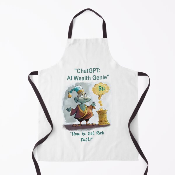 Item preview, Funny Jokes "ChatGPT's Instant Wealth Wish: A Hilarious Watercolor Cartoon Depicting Today's Tech-Savvy Quest for Quick Riches" designed and sold by The Commitment.