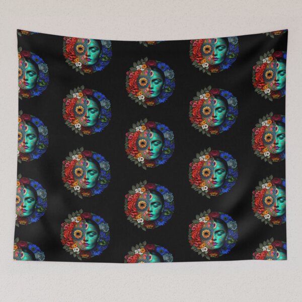Item preview, Floral face kahlo motif 8 designed and sold by Christolamber.