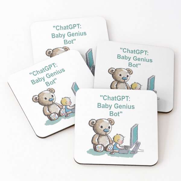 Item preview, Funny Joke "ChatGPT: The Baby Genius Bot - A Hilarious Watercolor Cartoon for the Tech-Savvy Child-Lover" designed and sold by The Commitment.
