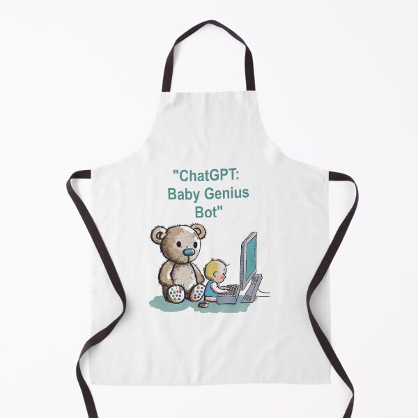 Item preview, Funny Joke "ChatGPT: The Baby Genius Bot - A Hilarious Watercolor Cartoon for the Tech-Savvy Child-Lover" designed and sold by The Commitment.