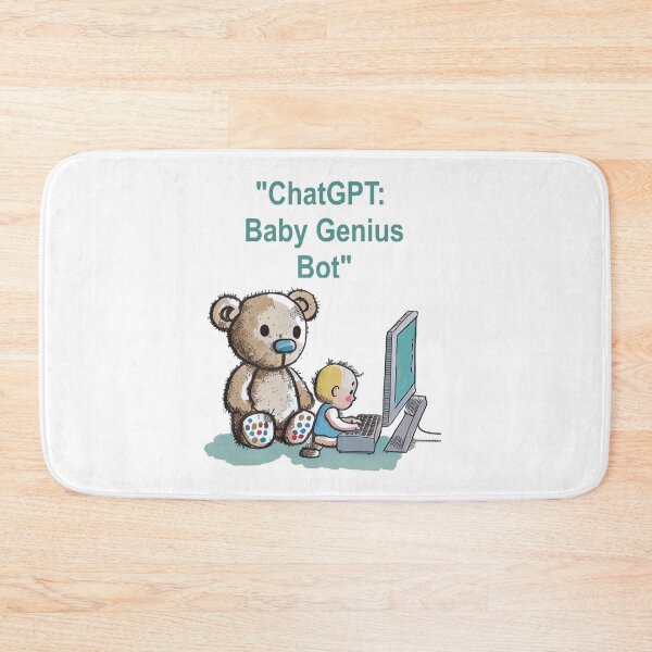 Item preview, Funny Joke "ChatGPT: The Baby Genius Bot - A Hilarious Watercolor Cartoon for the Tech-Savvy Child-Lover" designed and sold by The Commitment.