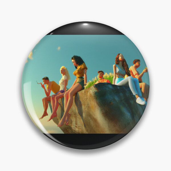 Item preview, group of people sitting on a hill  designed and sold by Drop Art.