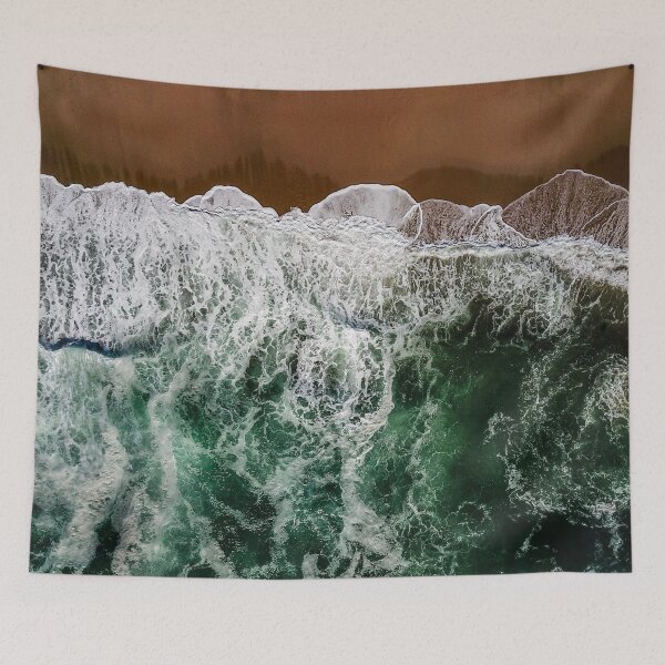 Item preview, Ocean Waves Meet Red Sands Aerial Beach designed and sold by kris-money.