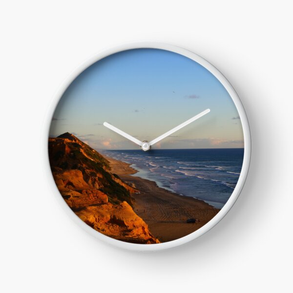 Baylys Beach Sunset, New Zealand Clock