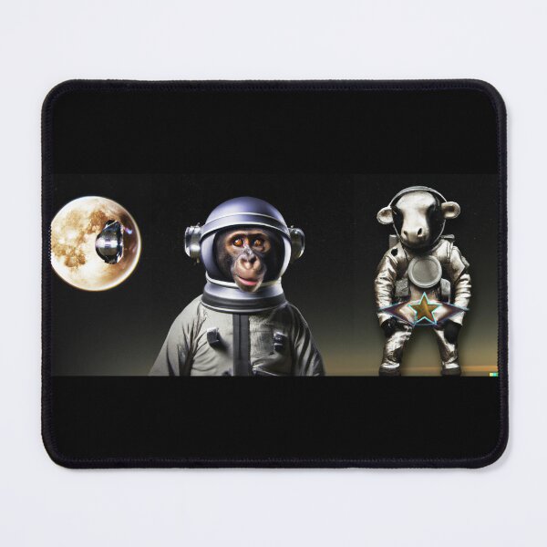 Item preview, monkey and sheep in space designed and sold by Drop Art.