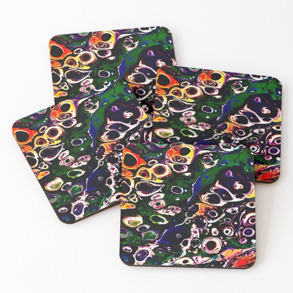 Item preview, Colorful pouring abstract art designed and sold by baksuart.