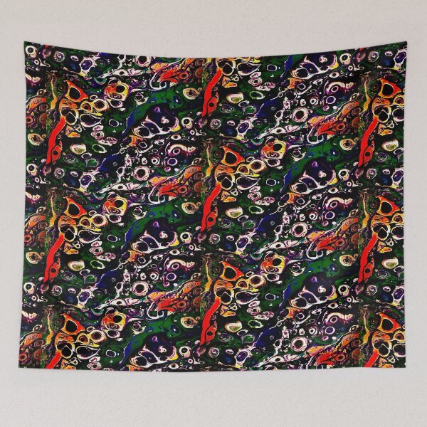 Item preview, Colorful pouring abstract art designed and sold by baksuart.