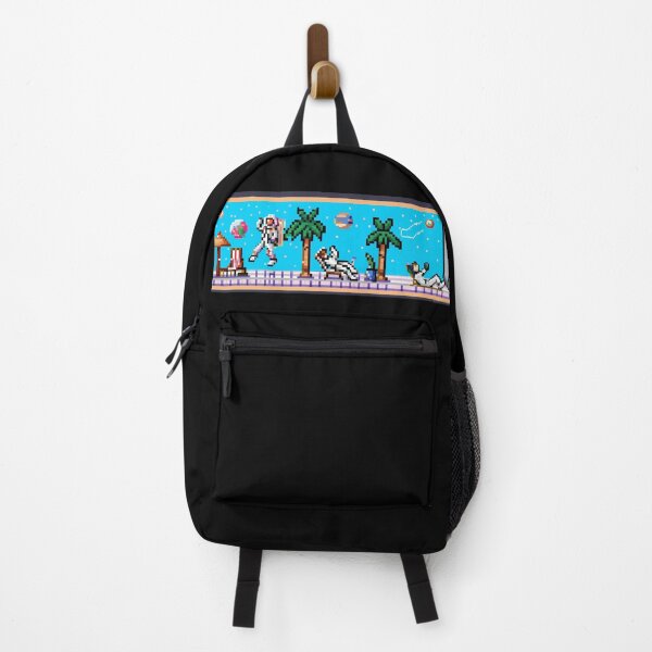 Item preview,  an astronaut lounging in a tropical resort in space, pixel art designed and sold by Drop Art.
