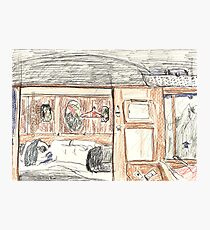 Robert Asleep on the Venice-Simplon Orient Express Photographic Print