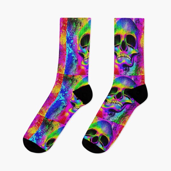 Item preview, Colorful ink splatter burst with a Human Skull designed and sold by MagicStrawberry.