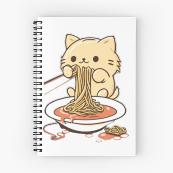 Item preview, Cat Eating Ramen designed and sold by Geluszka.