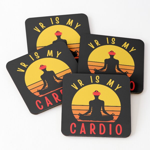 Item preview, VR Is My Cardio Meditation Virtual Reality Exercise Meditating Yoga Pose designed and sold by DadJokeDescript.