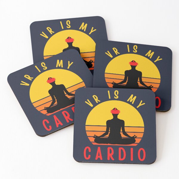 Item preview, VR Is My Cardio Meditation Virtual Reality Exercise Meditating Yoga Pose designed and sold by DadJokeDescript.