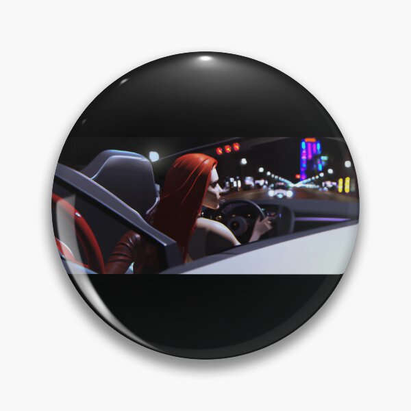 Item preview, 3D render of a beautiful woman in a sports car driving around town at night  designed and sold by Drop Art.