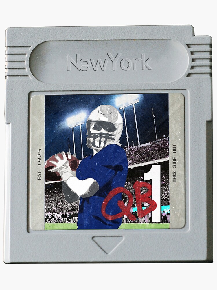 NY Retro Football - Blue - Ny Giants - Sticker