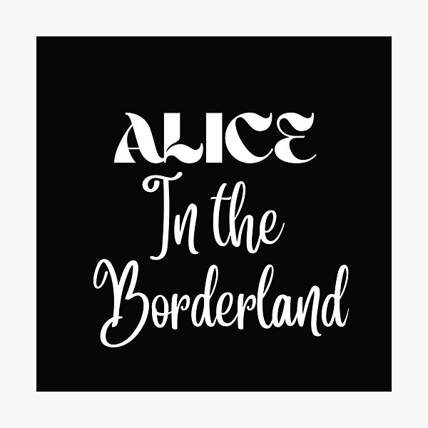 Item preview, Vintage Alice in the borderland White Bold typography  designed and sold by garniturex.