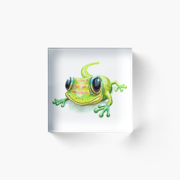 Gold Dust Day Gecko Acrylic Block