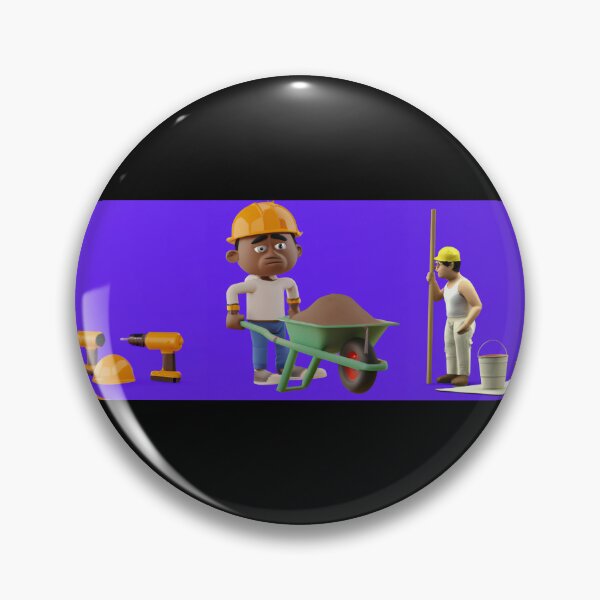 Item preview, 3D render of a hard-working man on a construction site  designed and sold by Drop Art.