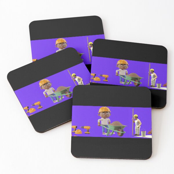 Item preview, 3D render of a hard-working man on a construction site  designed and sold by Drop Art.