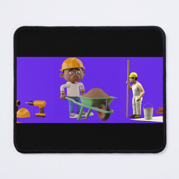 Item preview, 3D render of a hard-working man on a construction site  designed and sold by Drop Art.