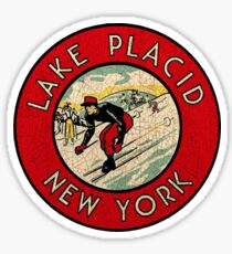 Lake Placid New York Vintage Aufkleber USA Sticker