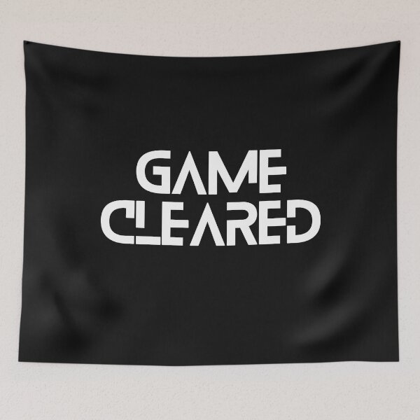 Item preview, Vintage Game Cleared White Bold Typography  designed and sold by garniturex.