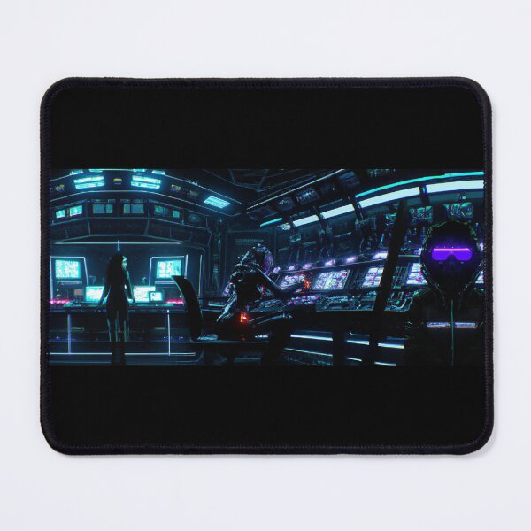 Item preview, A cyberpunk monster in a control room designed and sold by Drop Art.