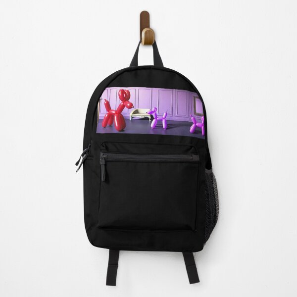 Item preview, 3D render of a pink balloon dog in a violet room designed and sold by Drop Art.