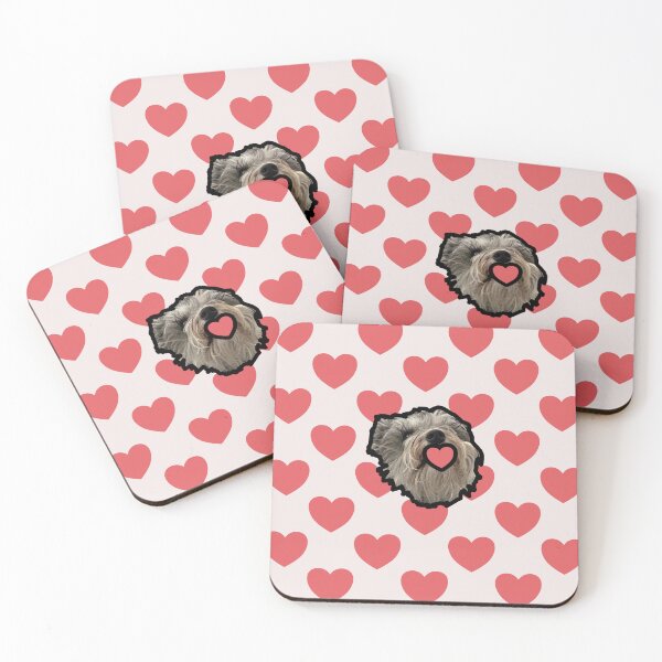 Item preview, schnauzer with heart tongue Valentine's Day pattern designed and sold by DigiBerryAtlr.
