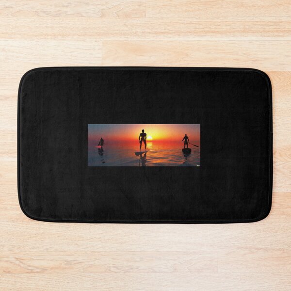 Item preview, 3D render of a man who surfs the sea at sunset  designed and sold by Drop Art.