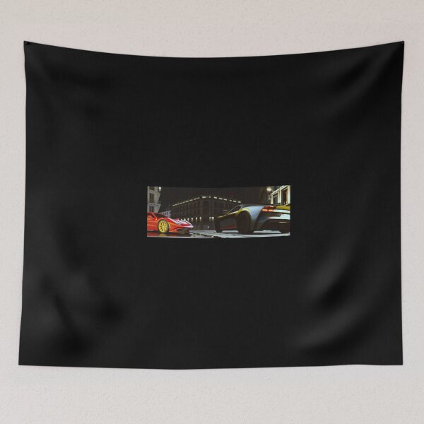 Item preview, 3D render of sports car at night in the city designed and sold by Drop Art.