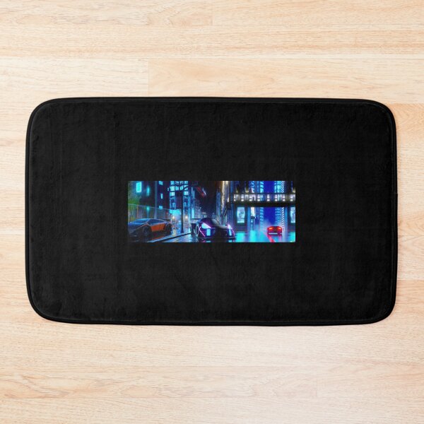 Item preview,  3D render of sports car at night in cyperpunk city designed and sold by Drop Art.