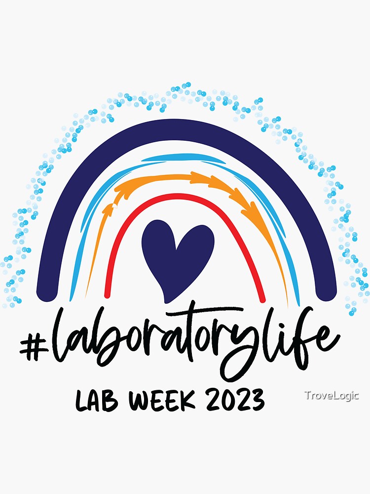 "Lab Week 2023, laboratorylife, lab tech rainbow" Sticker for Sale by