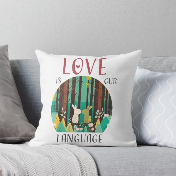 Item preview, Love Rabbits | Love is our language | Valentine's Day | Kissing | Love Language | Animal Love  Romantic designed and sold by ArtPowTech.