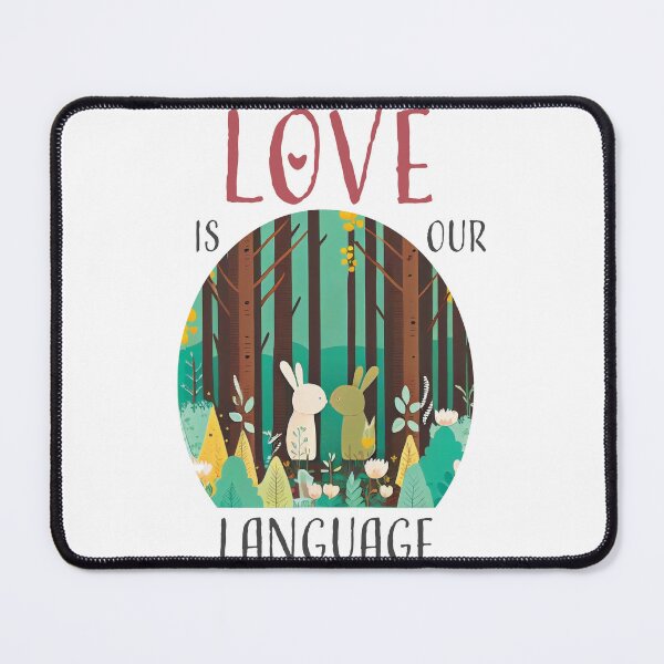 Item preview, Love Rabbits | Love is our language | Valentine's Day | Kissing | Love Language | Animal Love Romantic designed and sold by ArtPowTech.