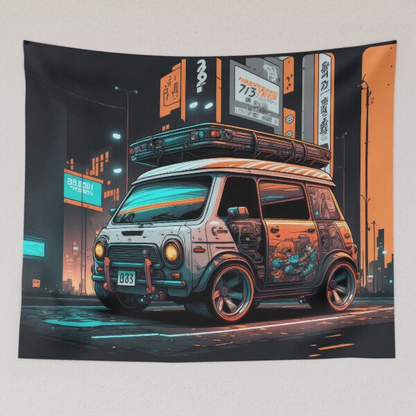 Item preview, Small Van in the Streets of Tokyo designed and sold by ultra-cool.