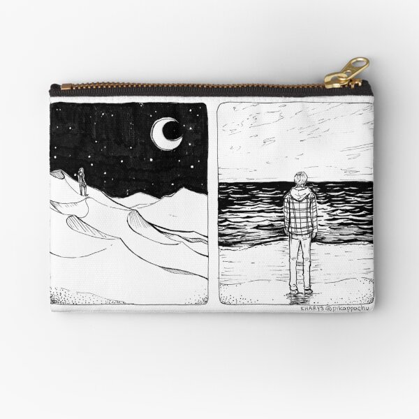 "is everything i know truly the sea or is it a blue desert?" Zipper Pouch