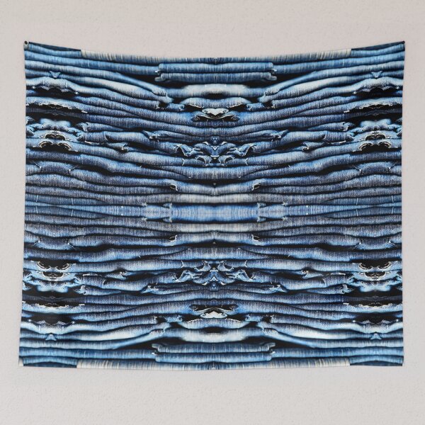 Item preview, Folded Pile of Acid Wash Stretch Denim designed and sold by weirdAffect.