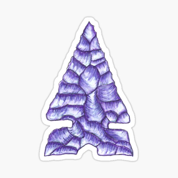 Purple Watercolor Arrowhead Sticker