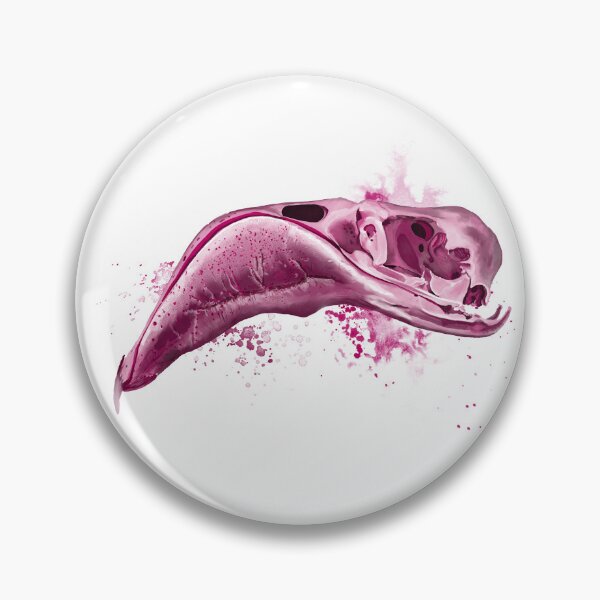Item preview, Watercolor Flamingo Skull (Flamingo Pink) designed and sold by fuzzytooth.