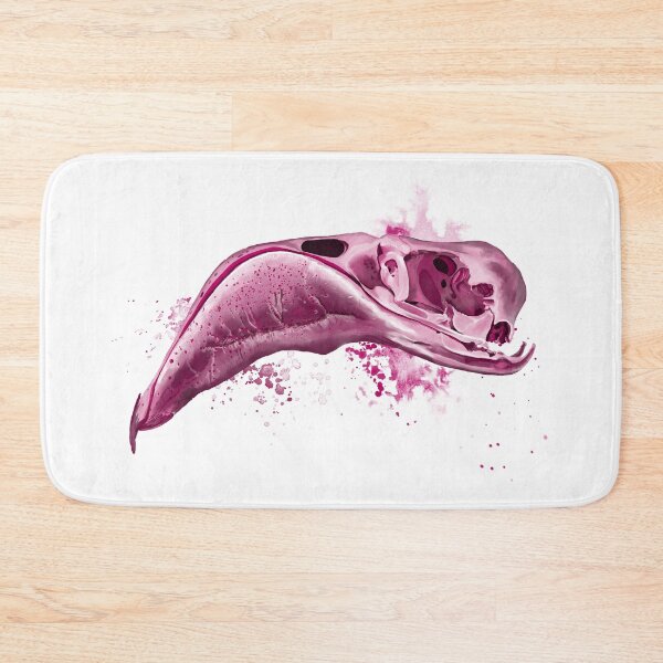 Item preview, Watercolor Flamingo Skull (Flamingo Pink) designed and sold by fuzzytooth.