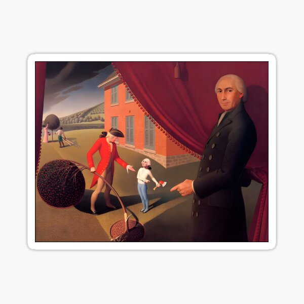Item preview, Grant Wood Tale Of Parson Weems Grant Wood designed and sold by TeeARTHY.