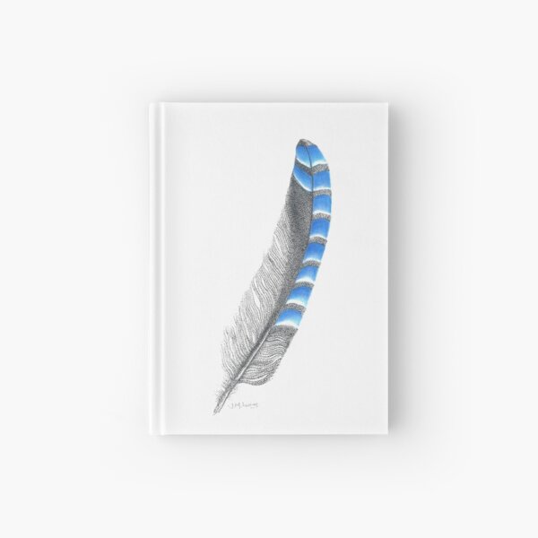 Blue Jay Feather Hardcover Journal