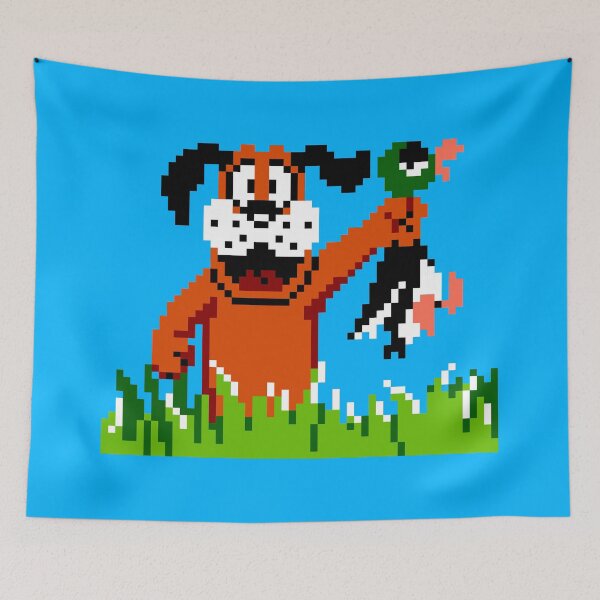 Item preview, Happy Dog Holding Single Duck from Duck Hunt Arcade Video Game designed and sold by BlueSkyTheory.