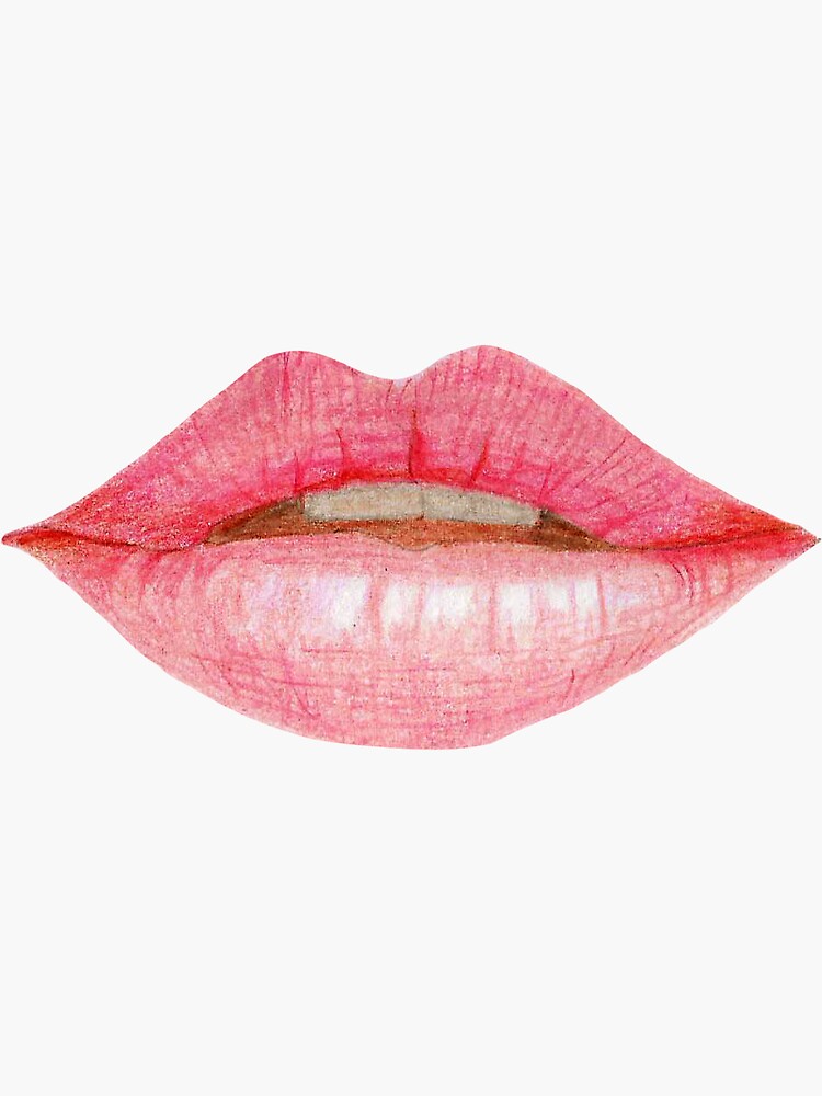 lipstick kisses Sticker for Sale by lux-lisbon
