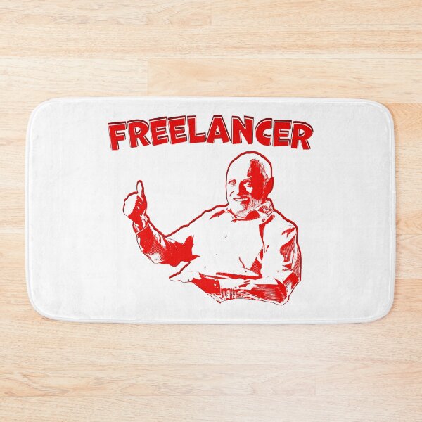 Item preview, Freelancer with Hide the Pain Harold meme thumbs up designed and sold by Signs for Dark Times.