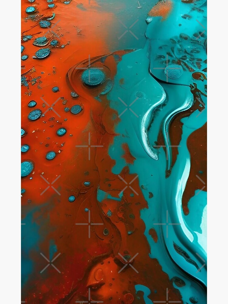 "Rustic Art Design Blue Abstract Nature" Sticker for Sale by