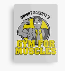 Lienzo metálico Gimnasio de Dwight Schrute para los músculos