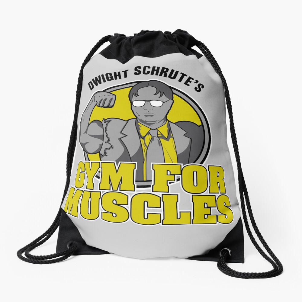 Dwight Schrute's Gym for Muscles Drawstring Bag