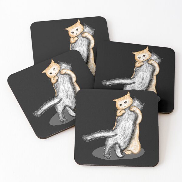 Item preview, Vintage Cat hugging illustration  designed and sold by garniturex.